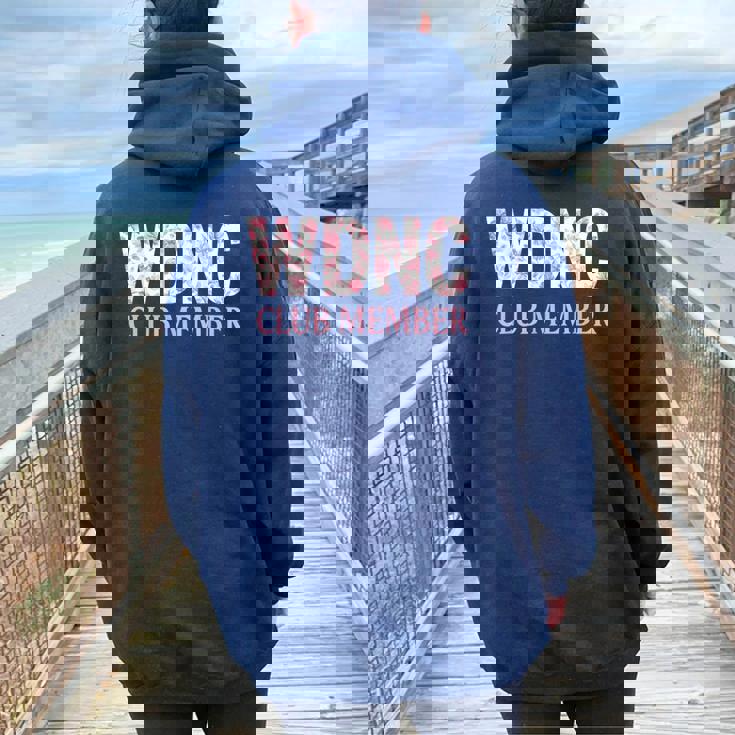 We Do Not Care Club Member Humor Joke Sarcastic Quote Women Oversized Hoodie Back Print