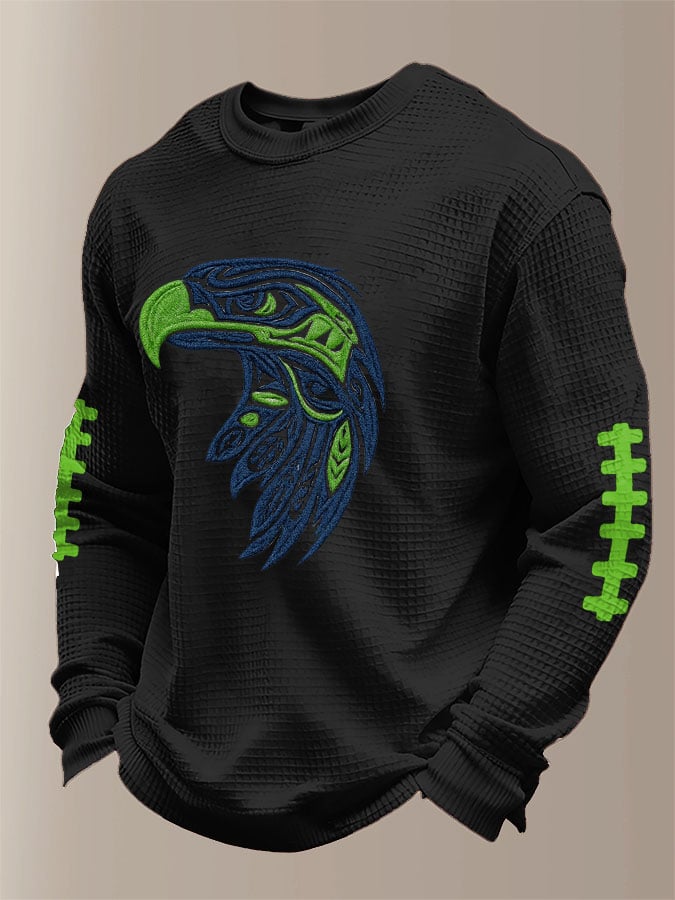 Men's Football Print Waffle T-Shirt