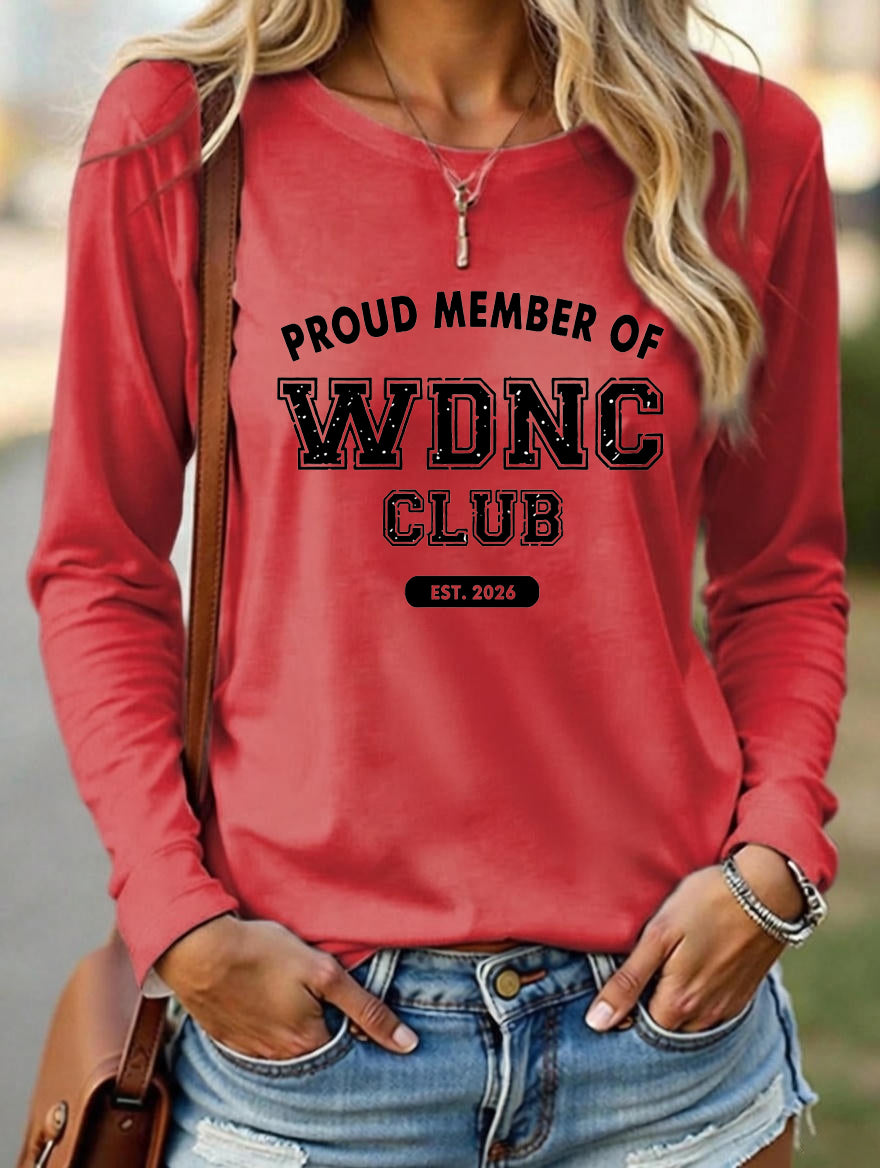 Women's  Round neck Retro Funny Proud Member Of  Club Menopause Perimenopause Print T-Shirt