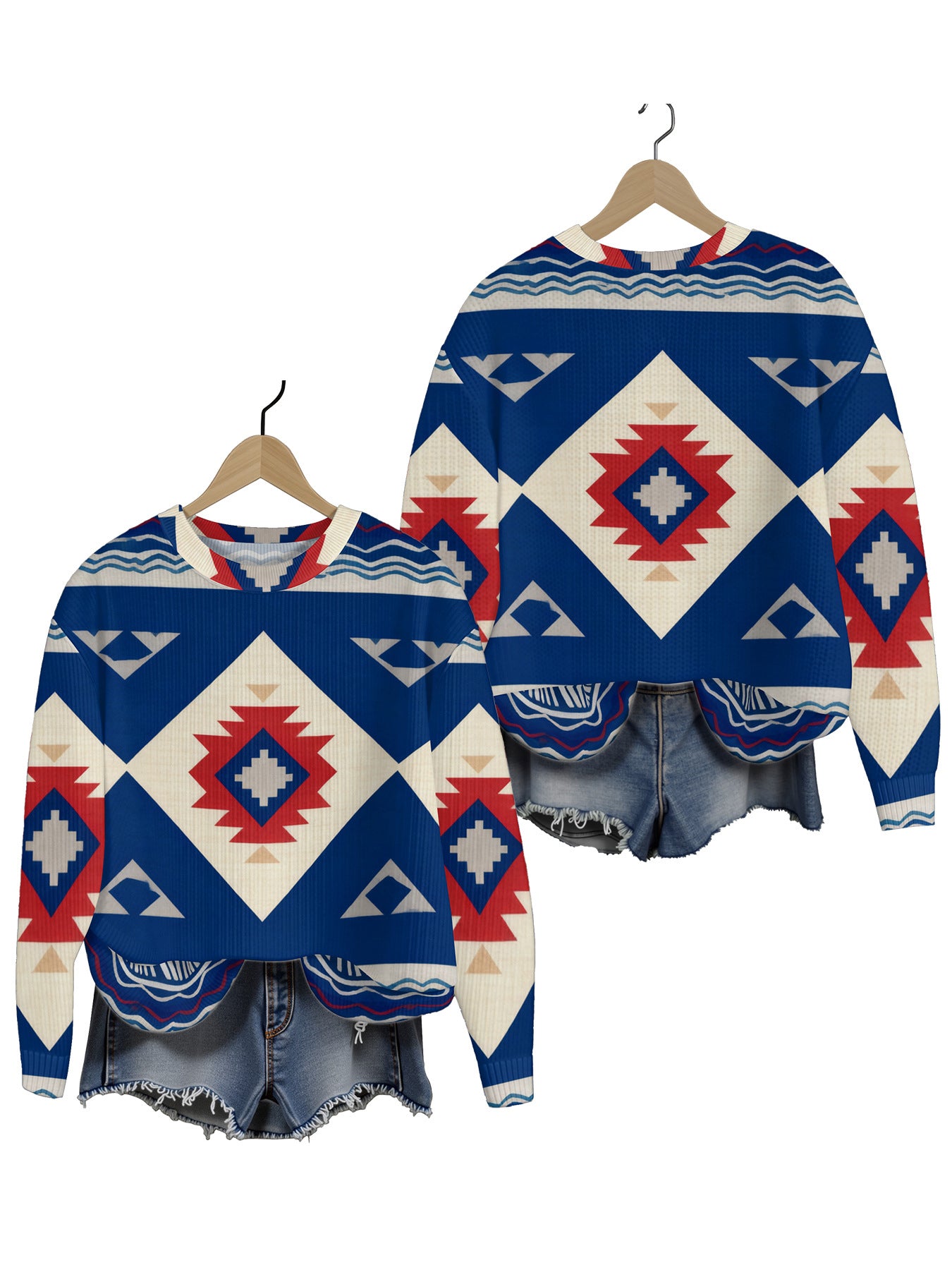 Latest creative element round neck sweater/sweatshirt for women, casual 3D print