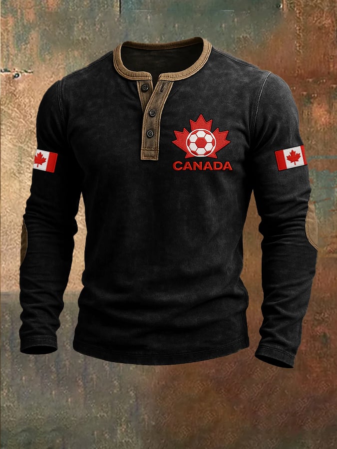 Men's Casual Canadian Football Fan Henry Shirt
