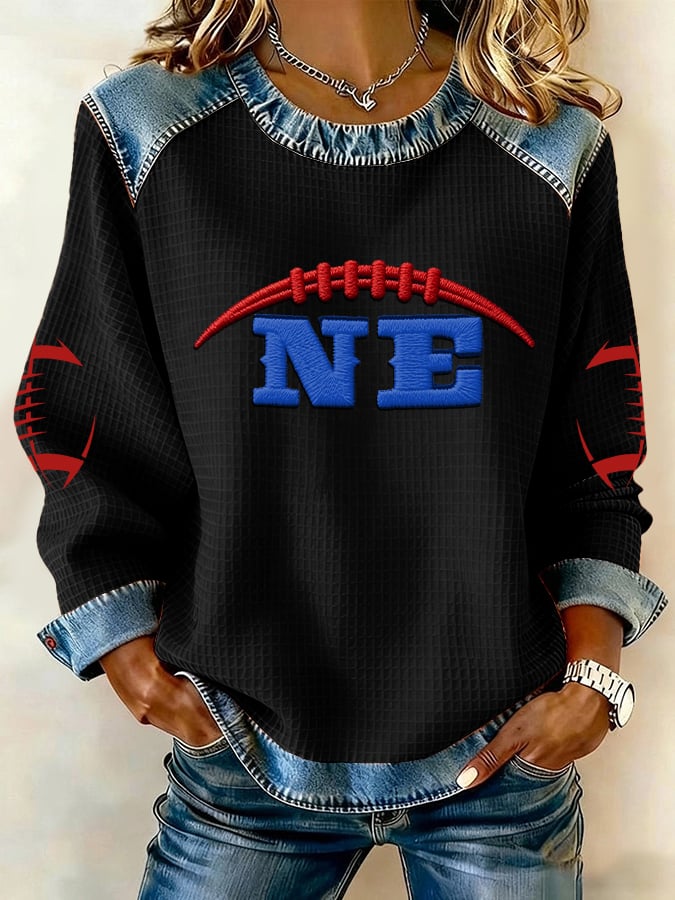 Women's Rugby Print Sweatshirt