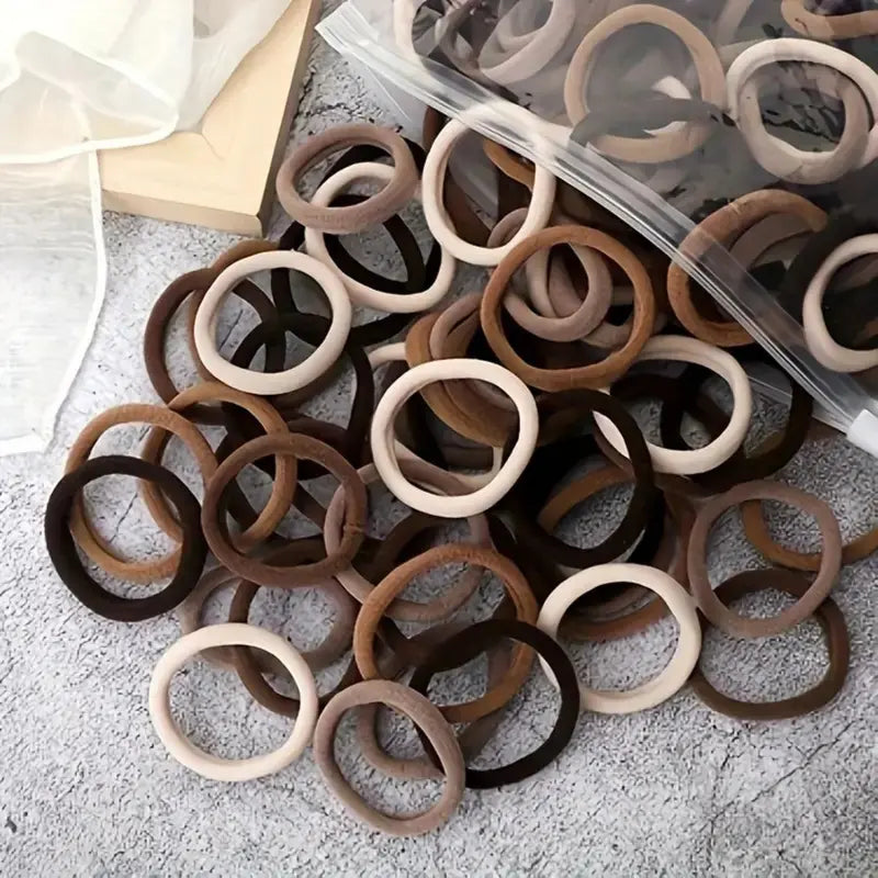 our-color hair ties  pack of 25（neutral colors)