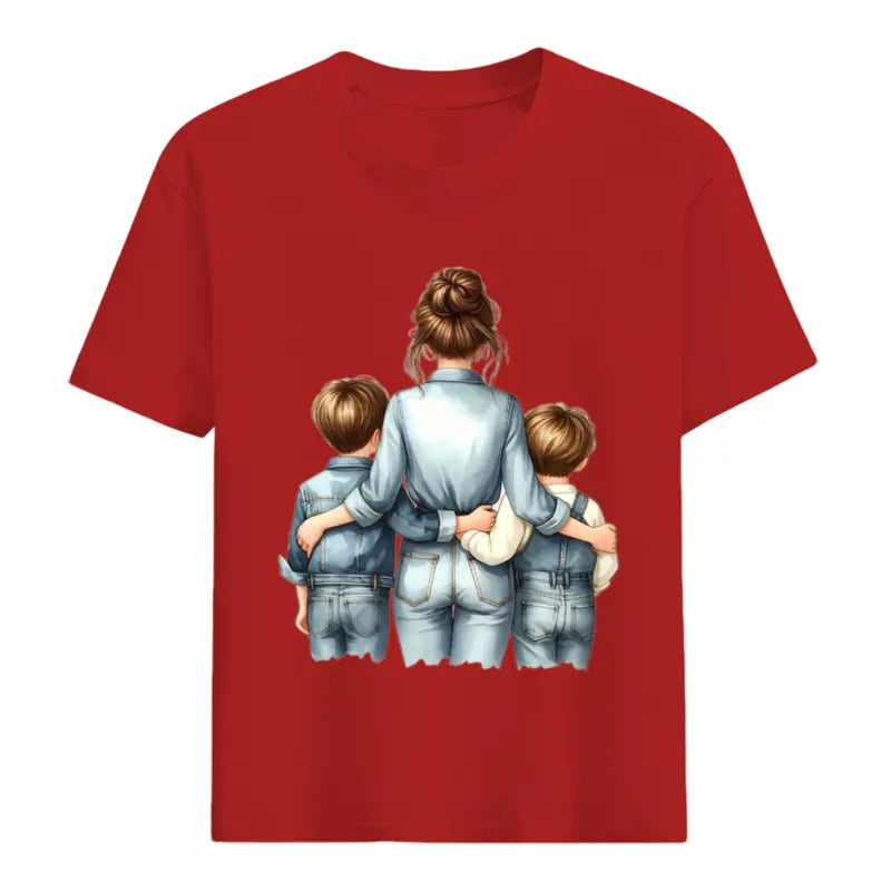 Mother's Warm Pattern Printed T-shirt