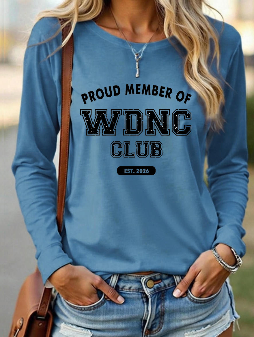 Women's  Round neck Retro Funny Proud Member Of  Club Menopause Perimenopause Print T-Shirt