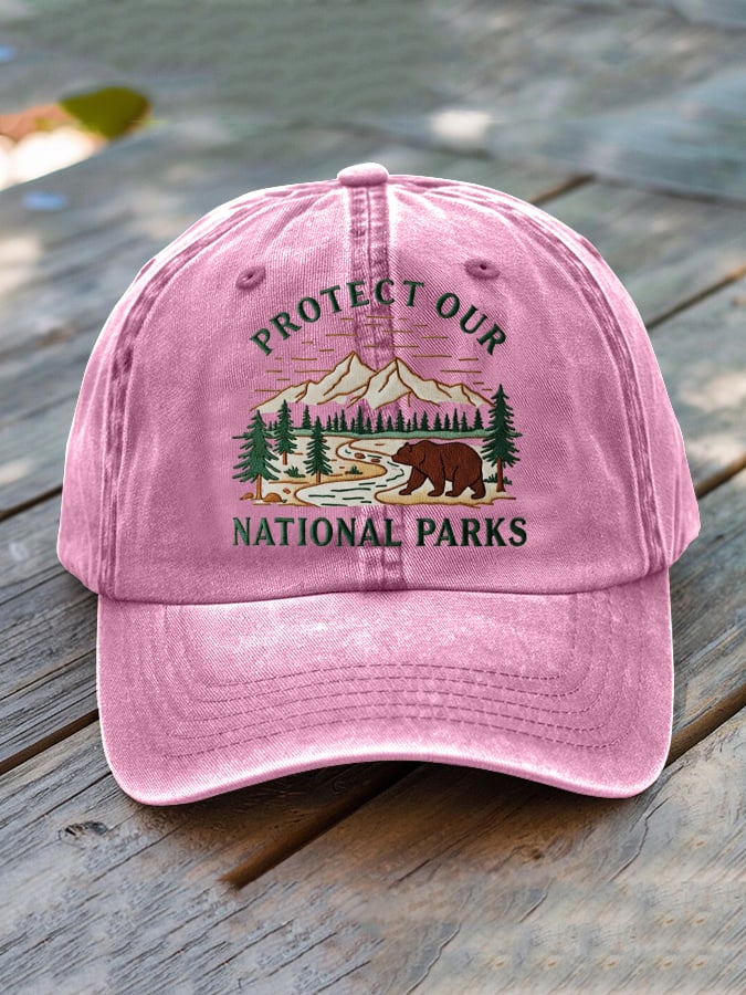 Unisex National Park Protection Washed Cotton Hat