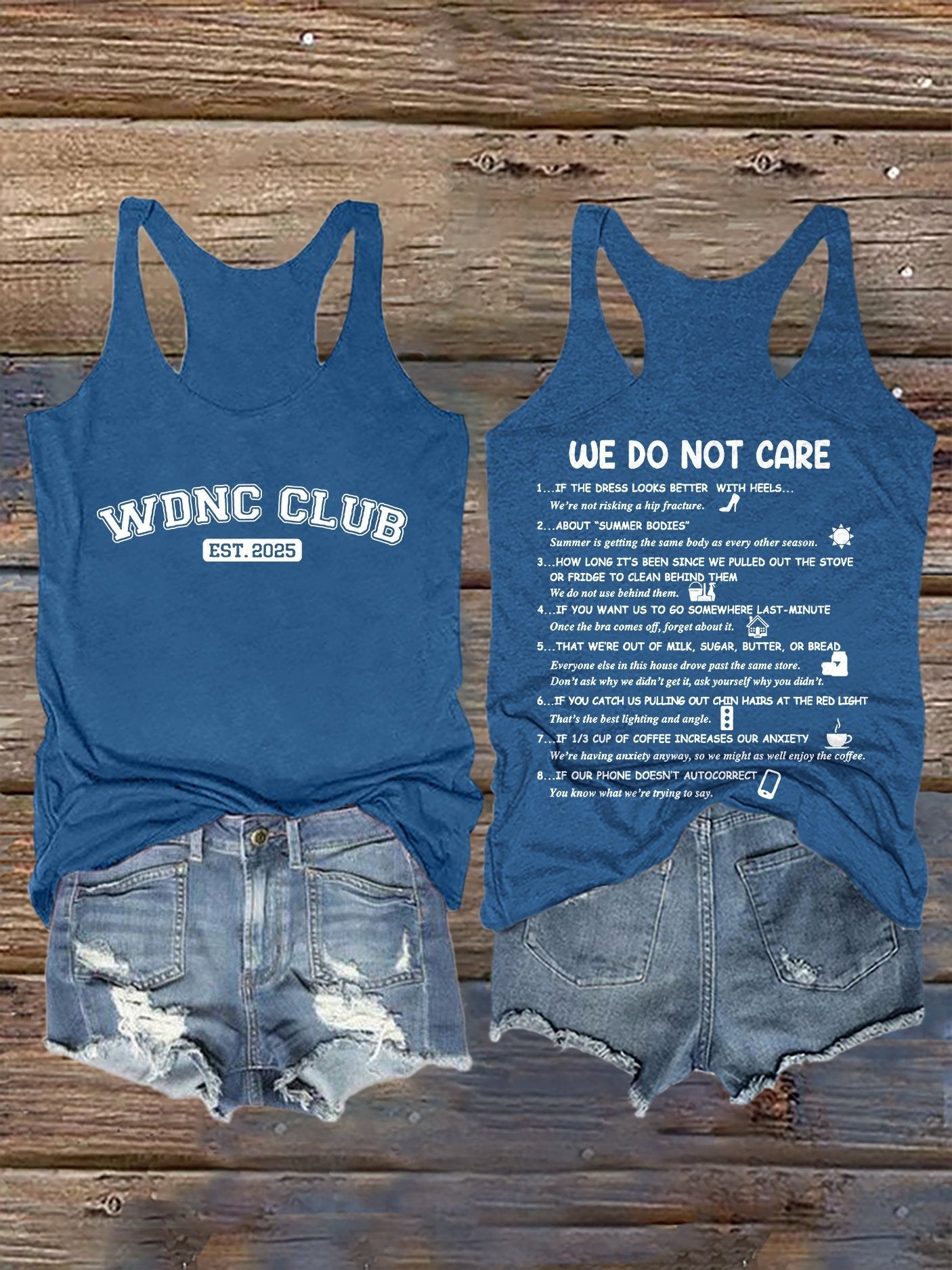 Retro Funny WDNC Menopause Perimenopause Print Tank Top