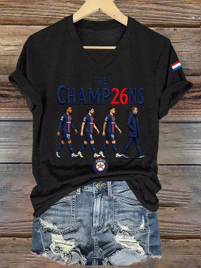 Women's Soccer Print Casual T-shirt
