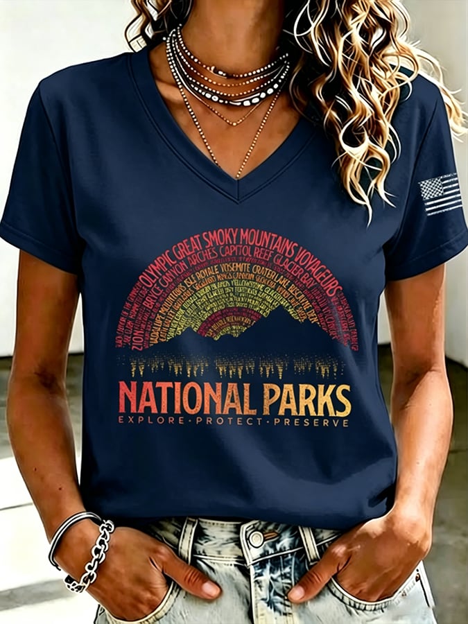 Women's National Park Printed Short-Sleeve T-Shirt