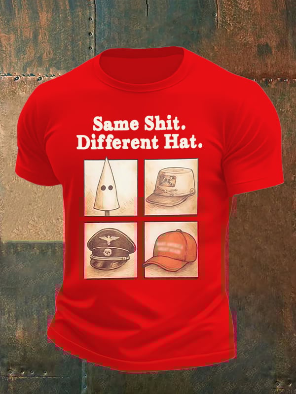 Men's  Same Shit Different Hat  Printed T-Shirt