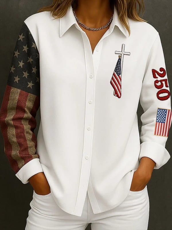 Women's Retro 250th Anniversary Print Shirt