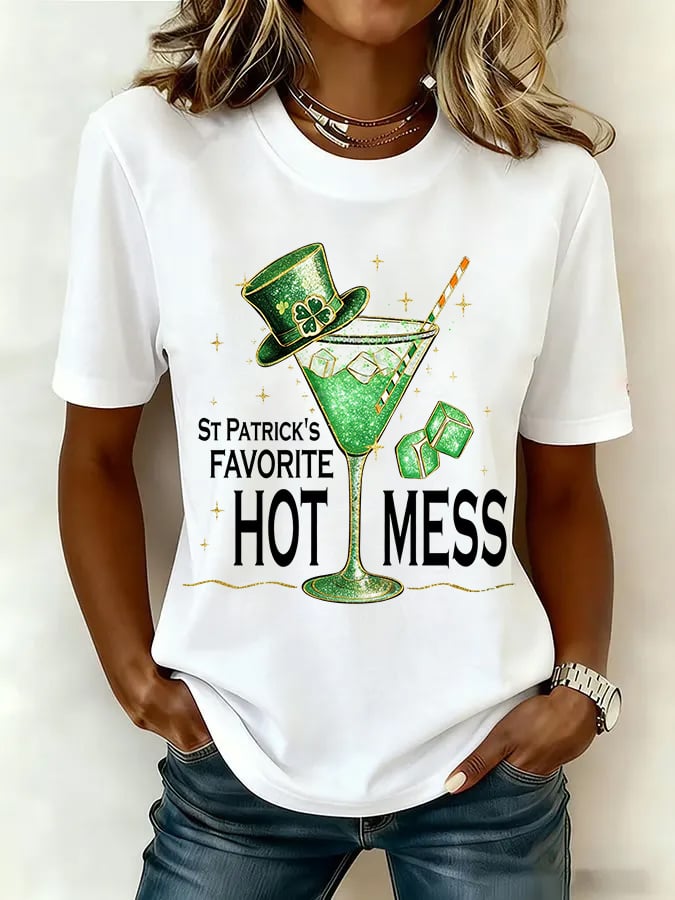 Women's  St. Patrick's Day Print T-Shirt