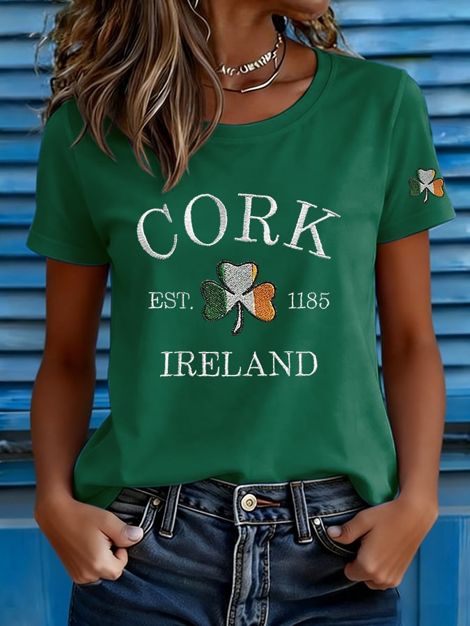 Women's Saint Patrick's Day Print T-shirt