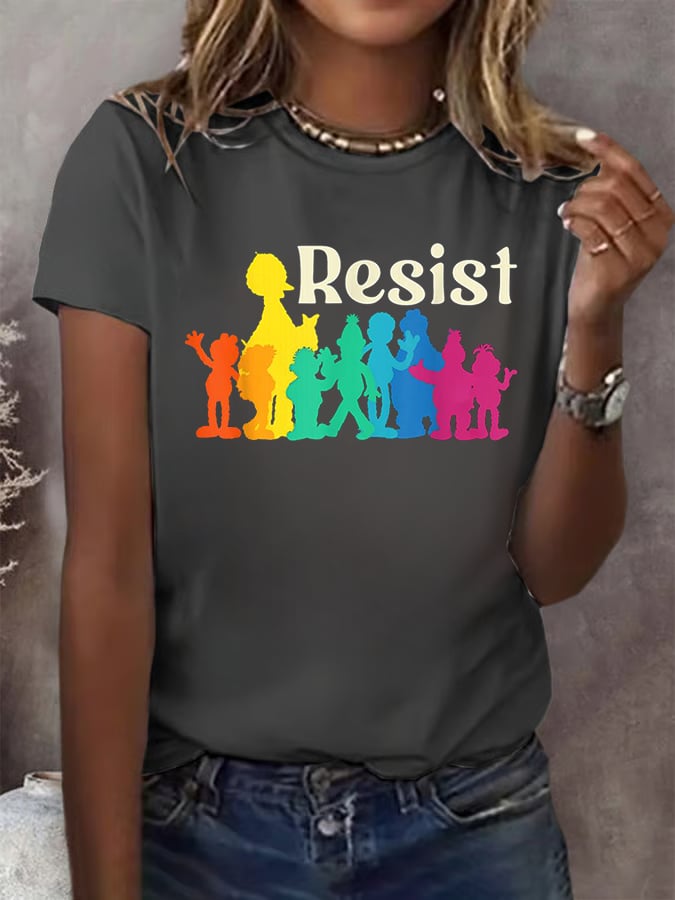 Women's Resist Printed Casual T-Shirt