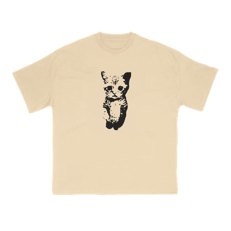Unisex Cute Cat Print T-shirt