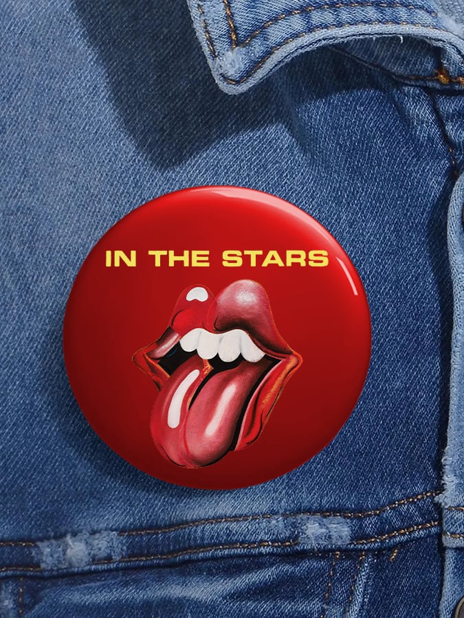 Unisex Retro In The Stars Pin-Back Button