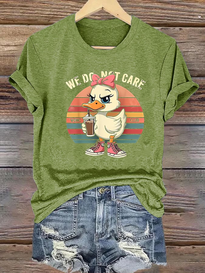 Women's  Retro Funny Proud Member Of Club We Do Not Care Menopause Perimenopause Print  T-Shirts