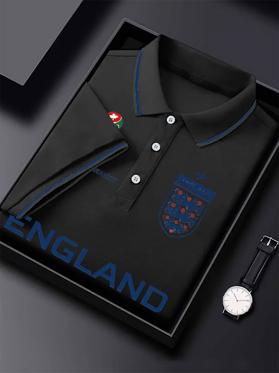 Men's UK Football Lover England 2026 Print Polo Shirt