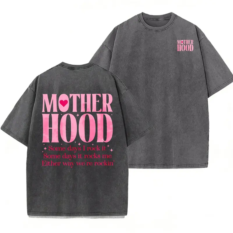 Washed Cotton Mom Life T-Shirt
