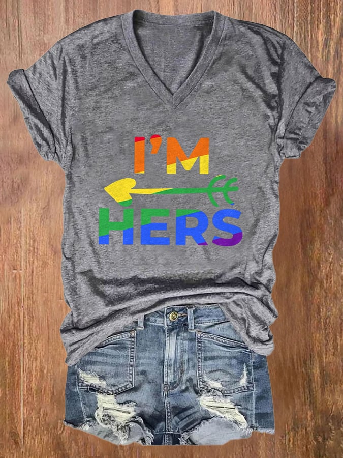 I'm Hers Print Short Sleeve T-Shirt