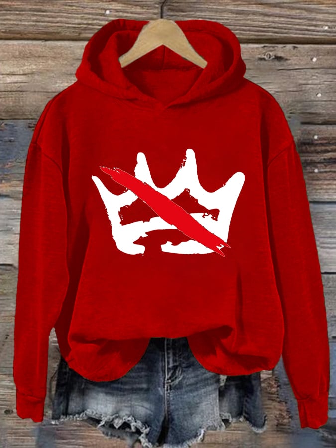Women's No Kings Print Hoodie