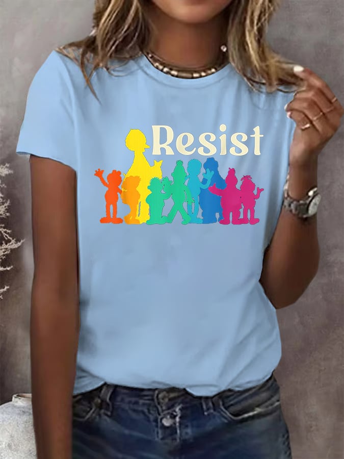 Women's Resist Printed Casual T-Shirt