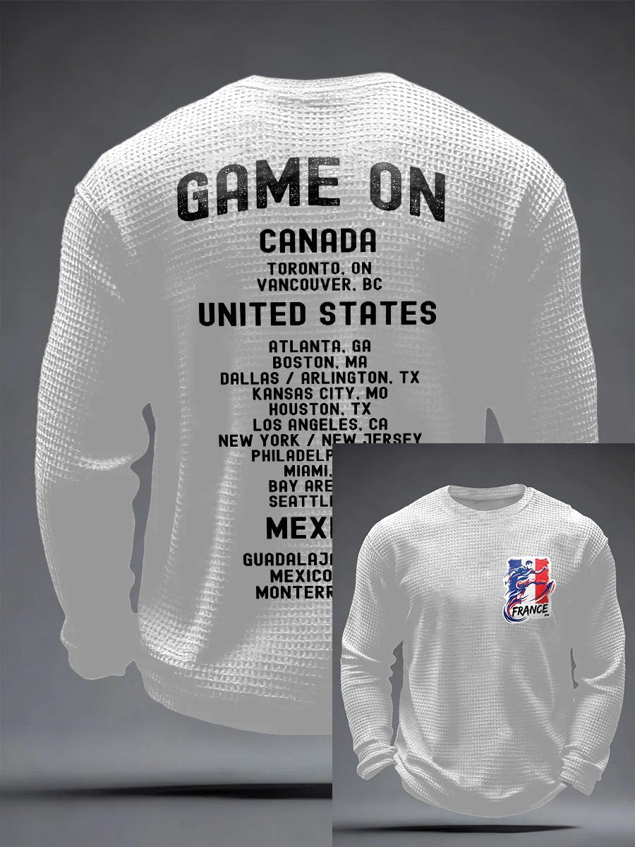 Men's Soccer Printed Casual Top