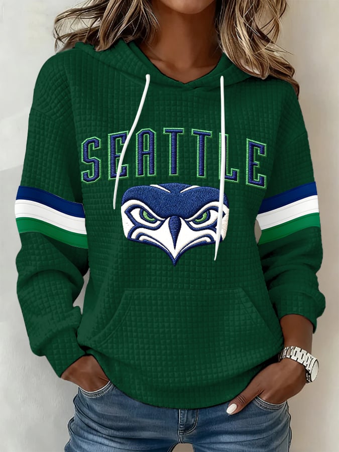 Women's Football Print Casual Sweatshirt