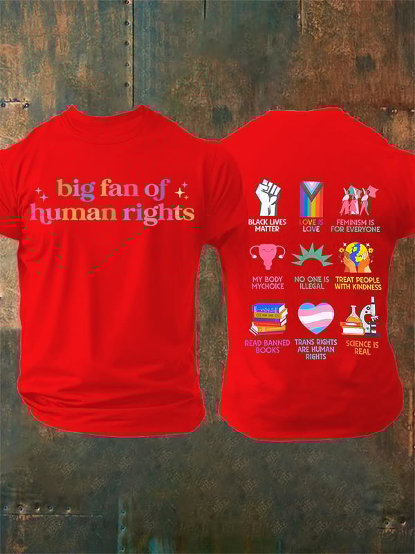 Men's  big fan of human rights  T-Shirt
