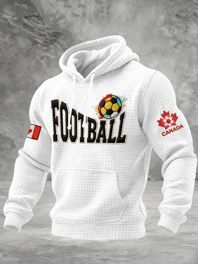 Men's Casual Canadian Football Fan Plaid Sports Shirt