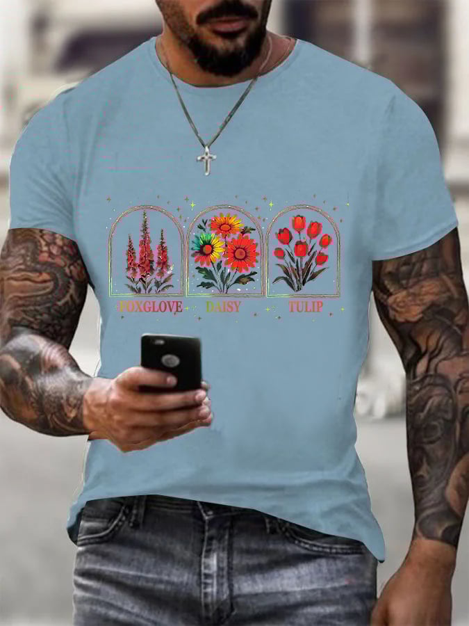 Men's Floral FDT Print  T-Shirt
