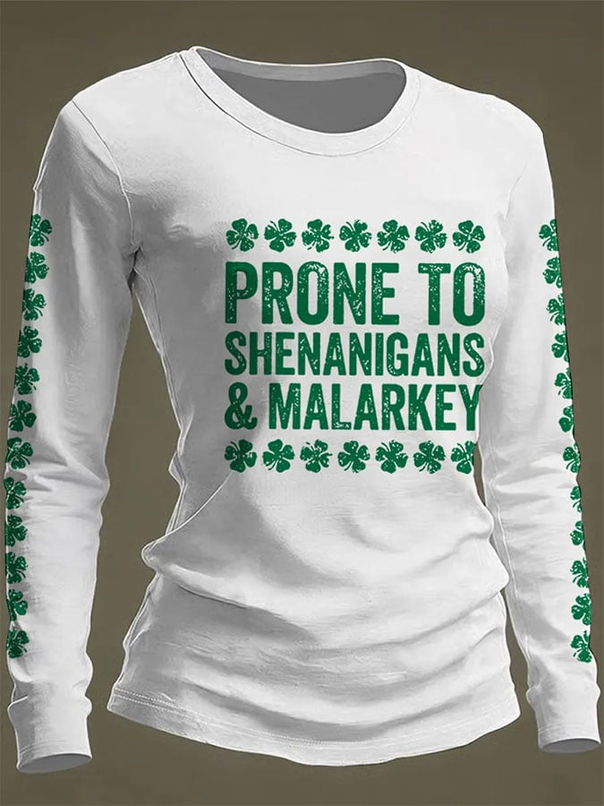 Women's Casual Print Long-Sleeve T-Shirt