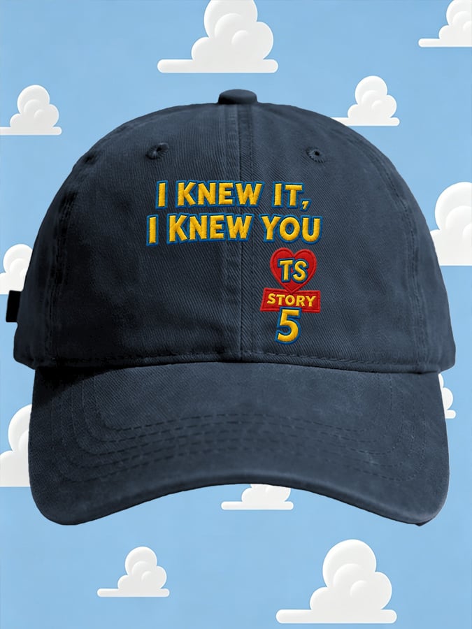 Retro I Knew It Print Baseball Cap