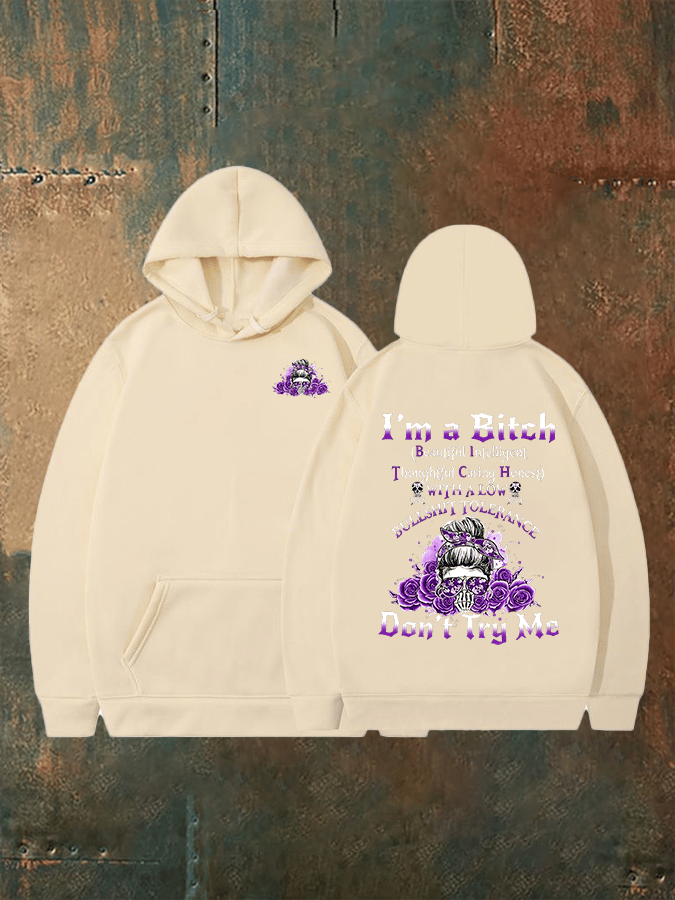 Men's  Don't Try Me  Print Casual  Hoodie