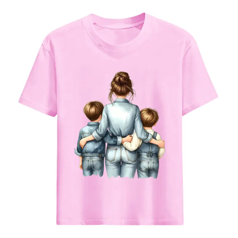 Mother's Warm Pattern Printed T-shirt
