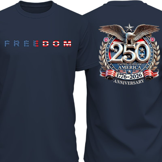 Men's Freedom 250 Years Anniversary Dark Shirt