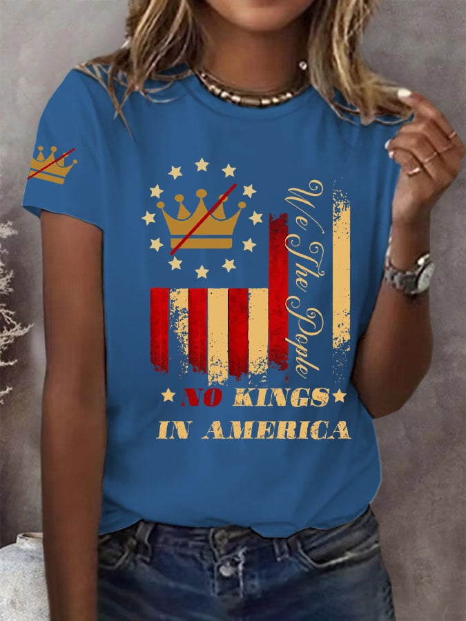 Women's No Kings Print T-shirt