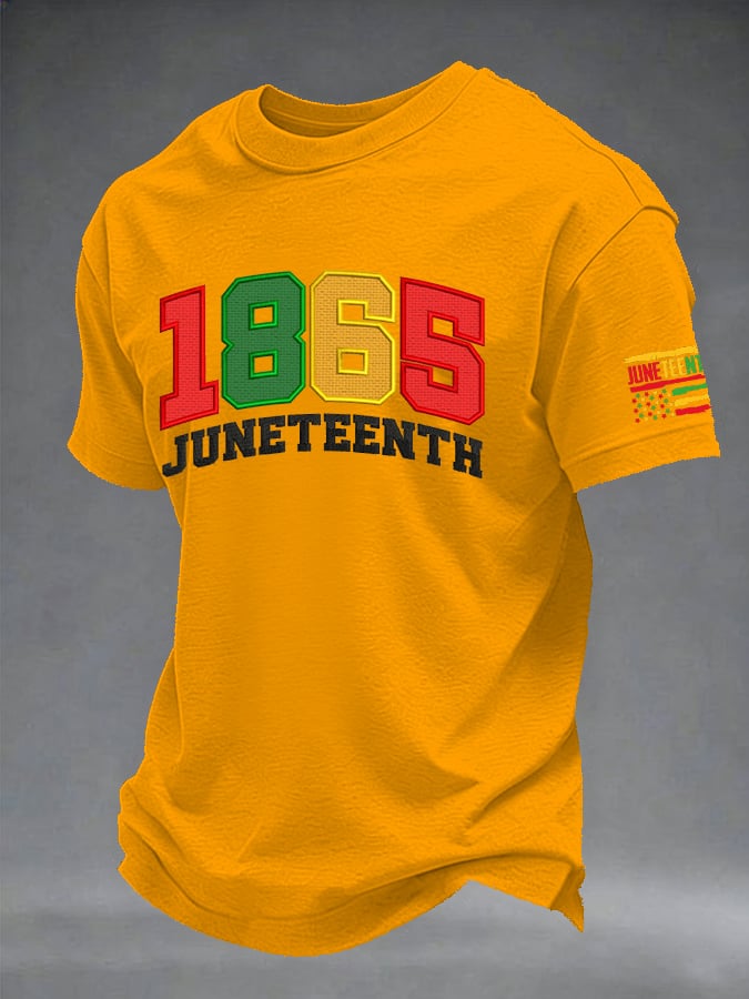 Men's Juneteenth Print Casual T-Shirt