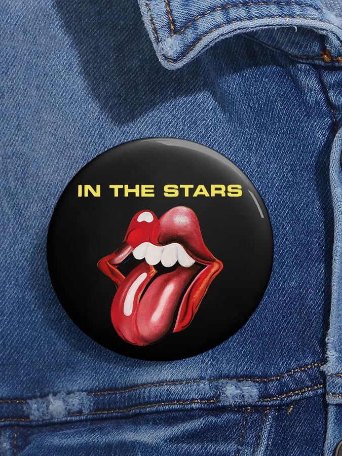Unisex Retro In The Stars Pin-Back Button