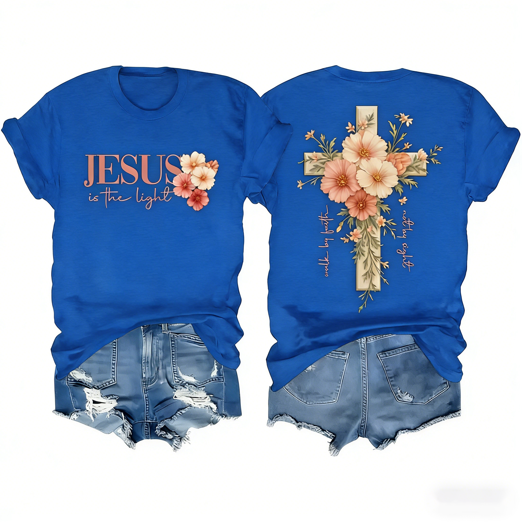Women Faith Cross Christian Shirts