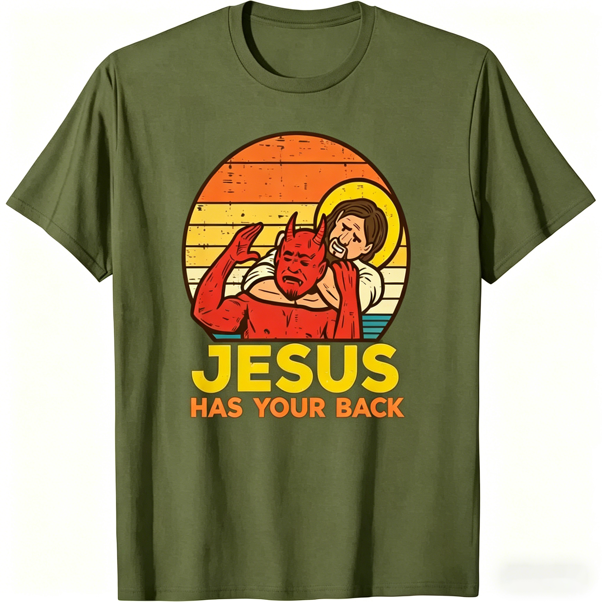 Unisex Cotton Jesus Has Your Back Jiu Jitsu T-Shirt