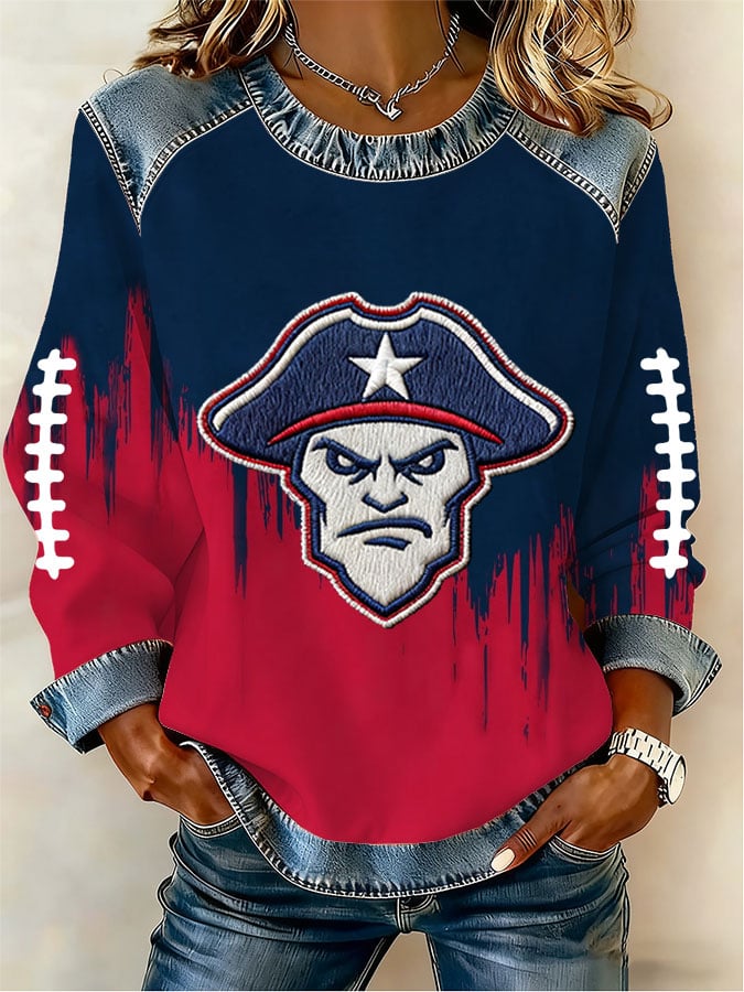 Women's Football Print Top