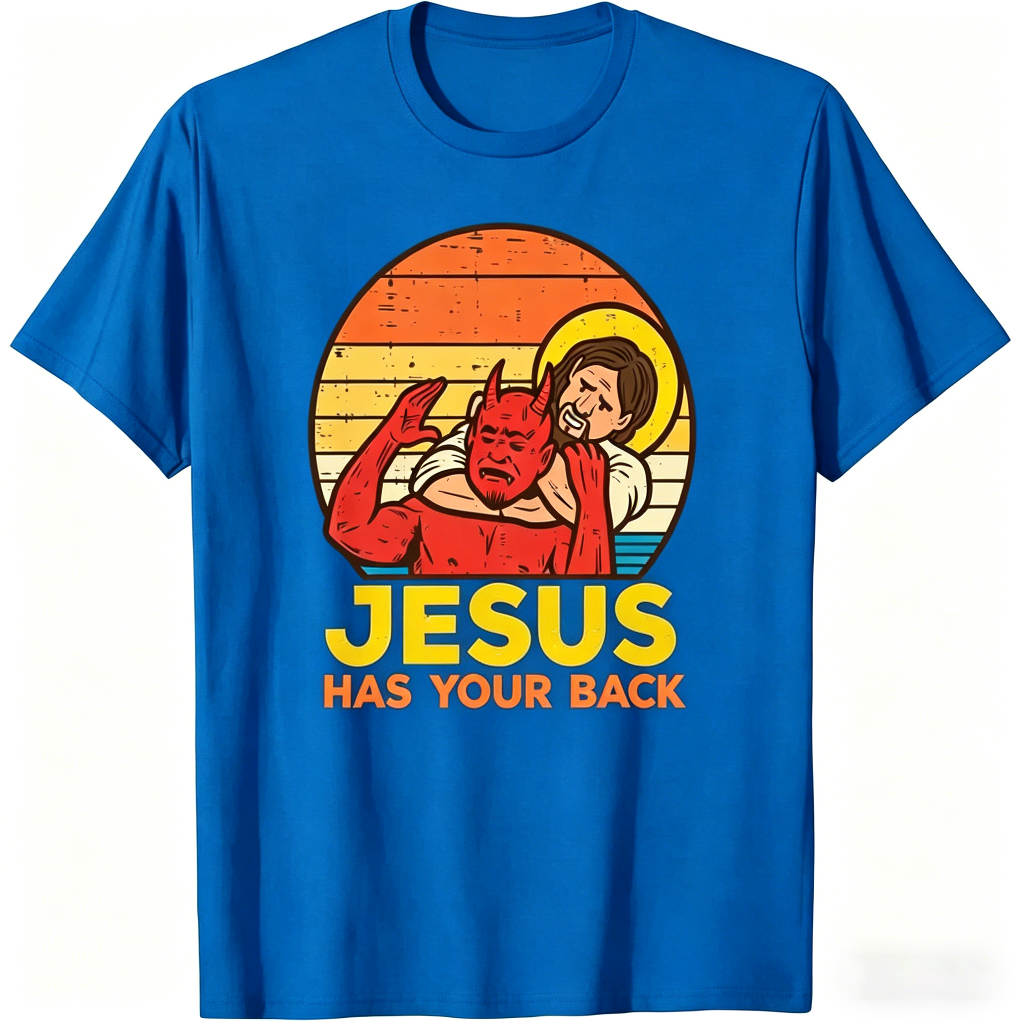 Unisex Cotton Jesus Has Your Back Jiu Jitsu T-Shirt