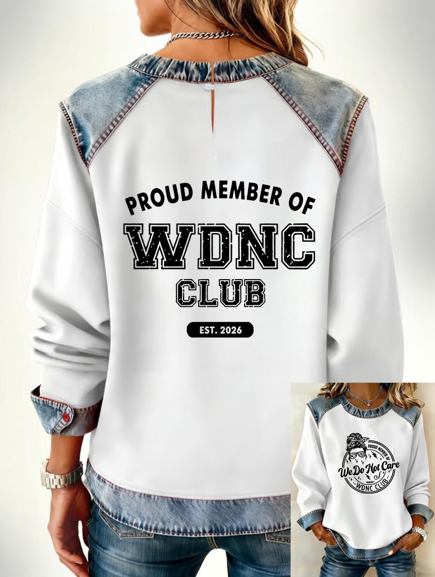 Women's  Retro Funny Proud Member Of Club We Do Not Care Menopause Perimenopause Print  Sweatshirtt