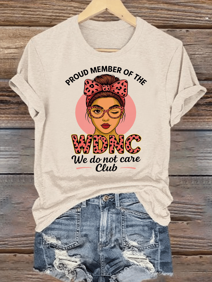 Women's  Retro Funny Proud Member Of Club Menopause Perimenopause Print T-Shirt