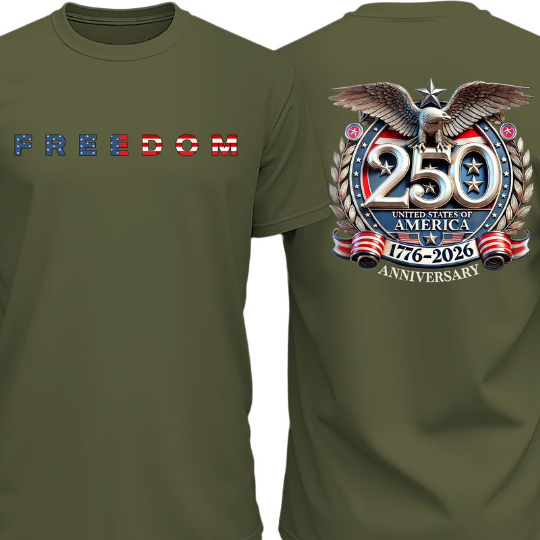 Women's Freedom 250 Years Anniversary Dark Shirt