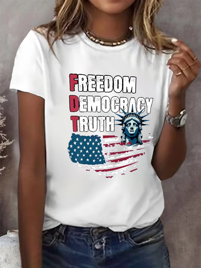 Women's FDT Printed Casual T-Shirt