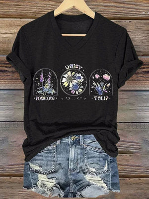 🔥Buy 3 Get 15% Off🔥Women's Floral FDT Print T-Shirt