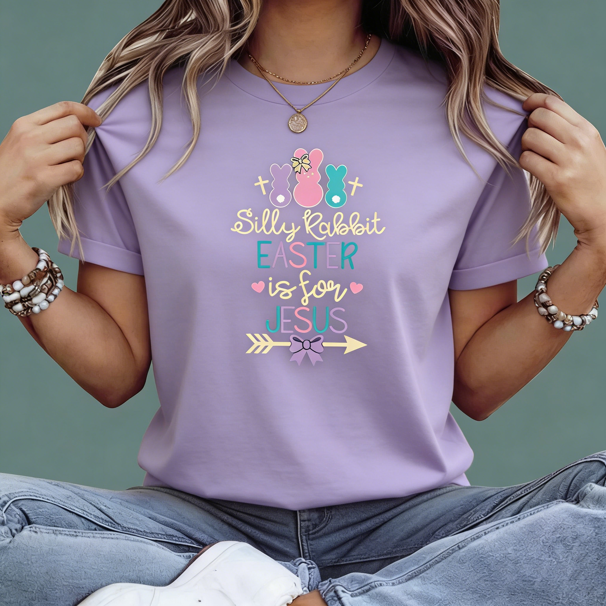 Women's Silly Rabbit Easter Is For Jesus T-Shirt