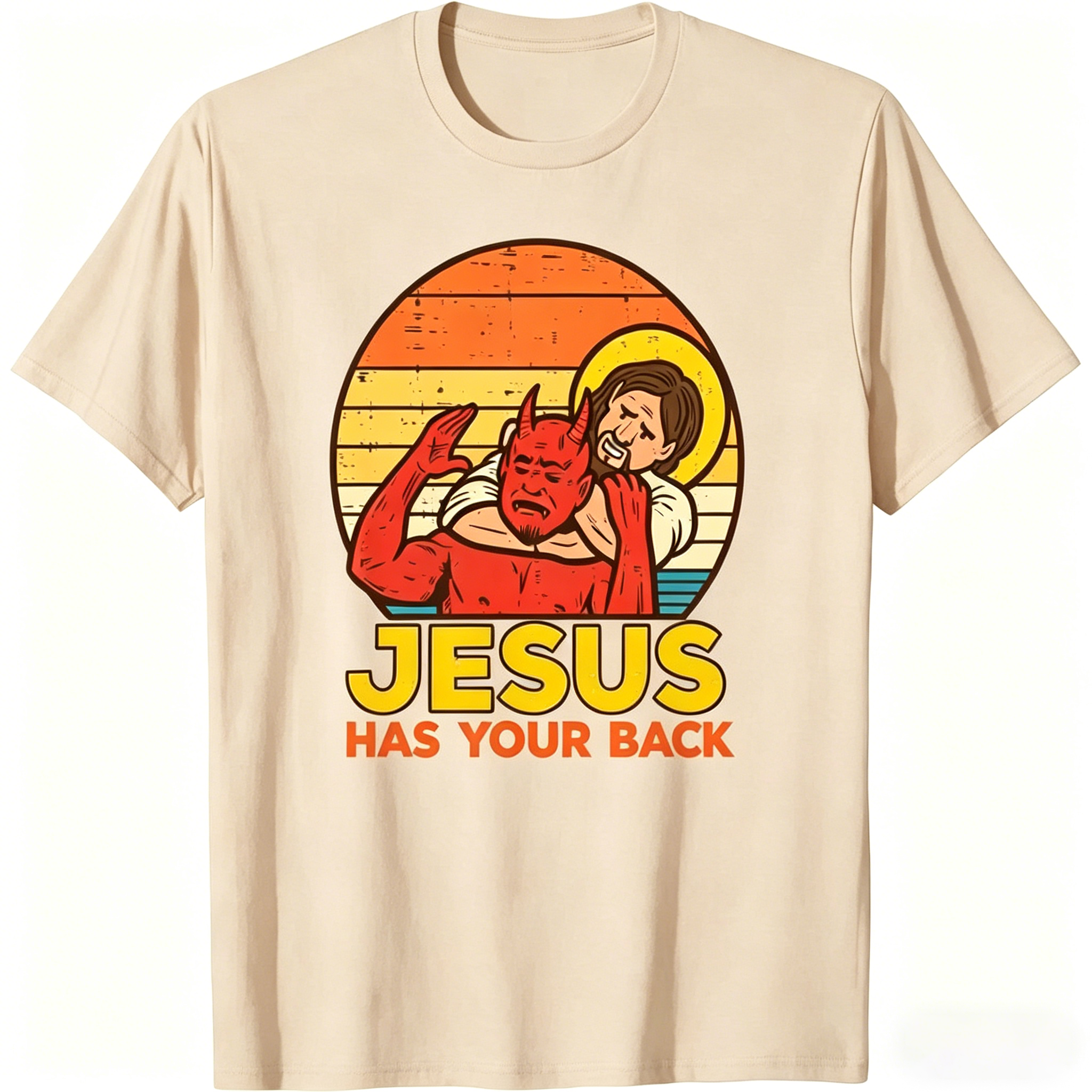 Unisex Cotton Jesus Has Your Back Jiu Jitsu T-Shirt